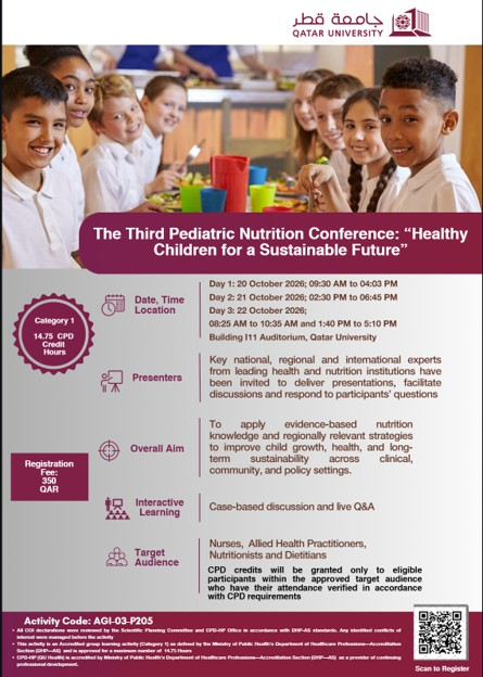 The Third Pediatric Nutrition Conference: Healthy Children for a Sustainable Future
